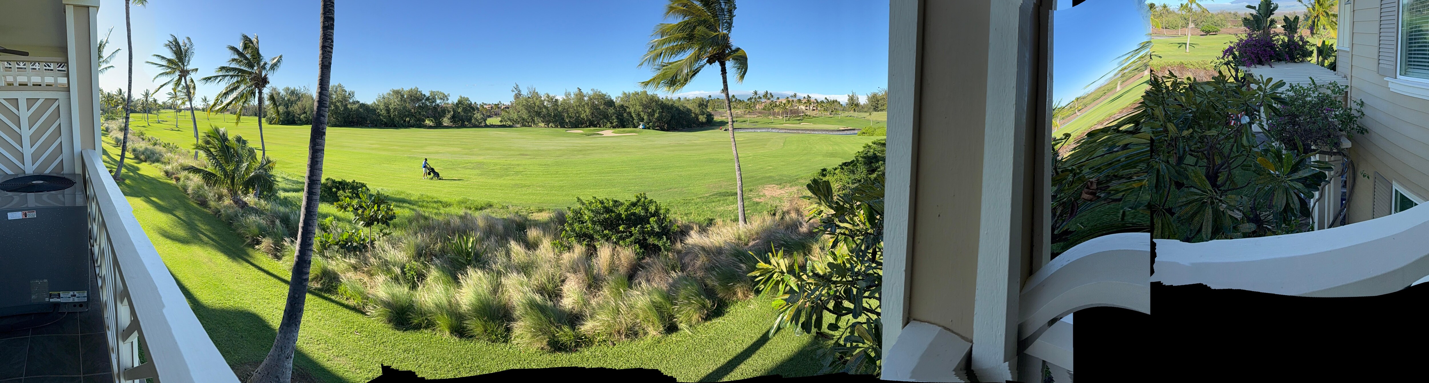 Fairway view from the lanai.