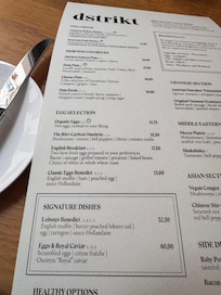 Opções do café da manhã