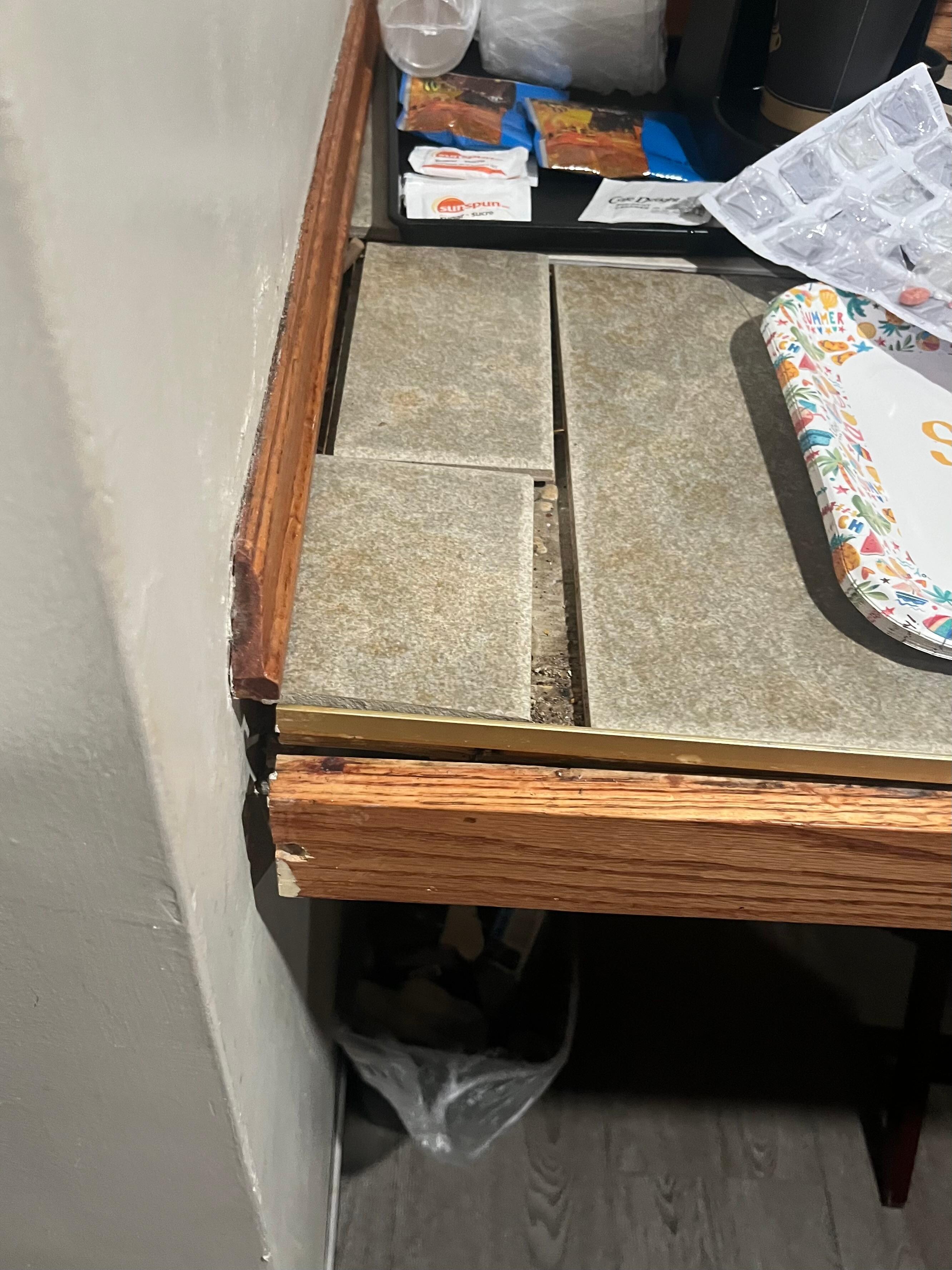 Broken tile