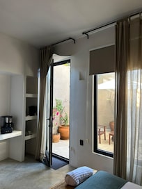 Look out to private patio