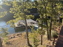 Boat house. Tons of fun with the slide and diving stand.