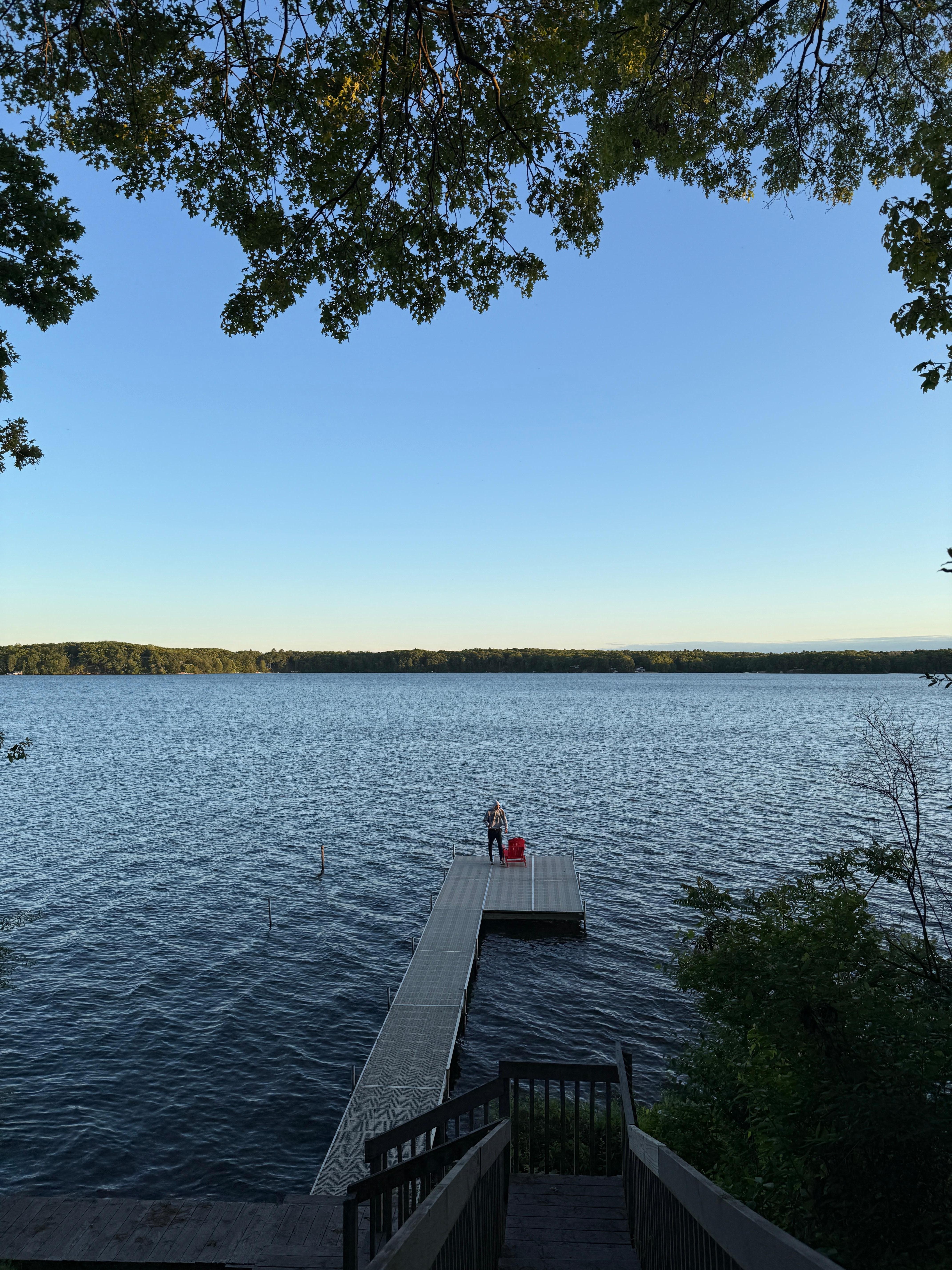 Fishing off the doc. 