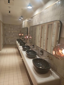 Joint male and female toilet in bar