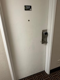 Door scratched with dings plus dirty