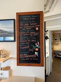 Dinner menu
