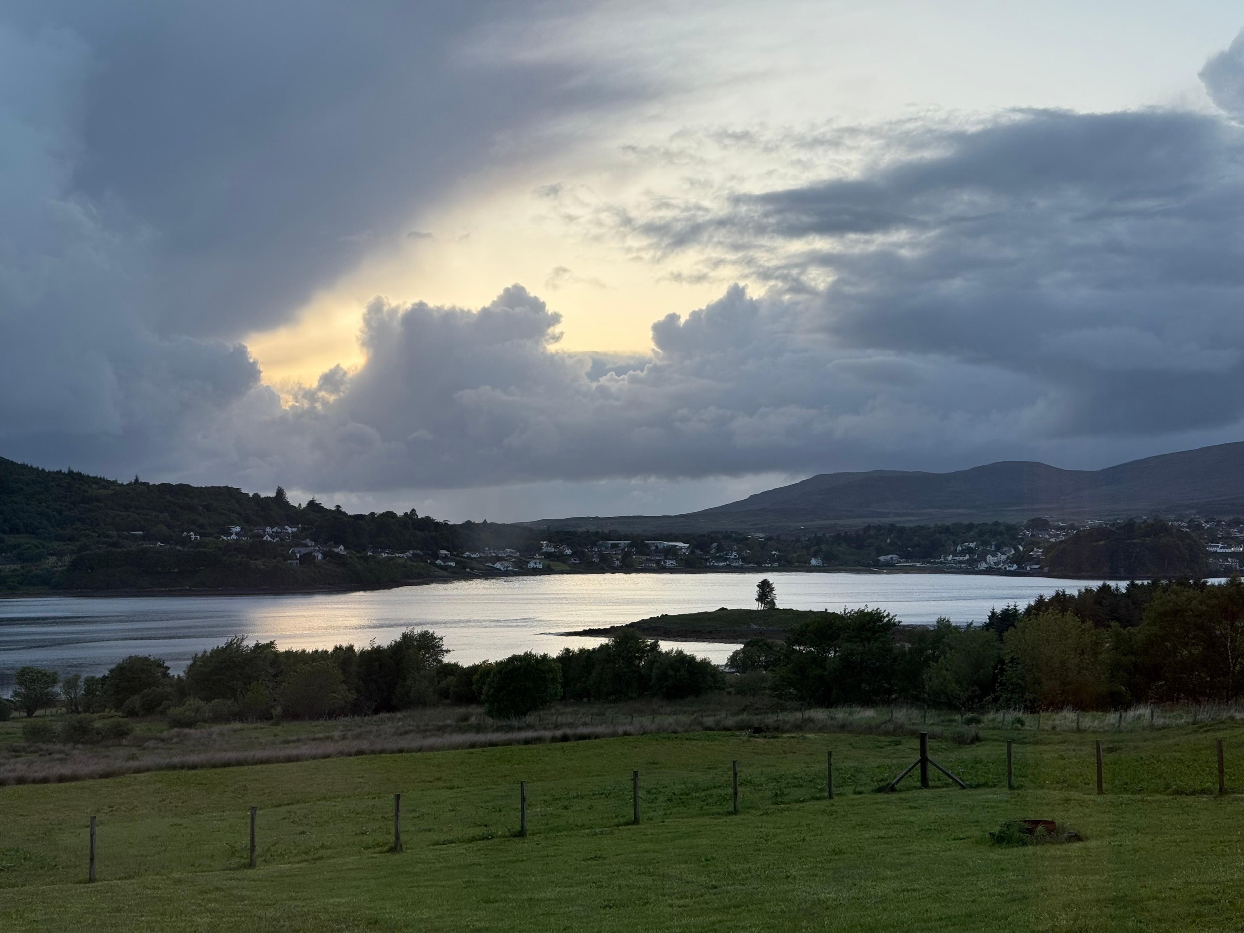 A quiet evening watching the squalls pass by.