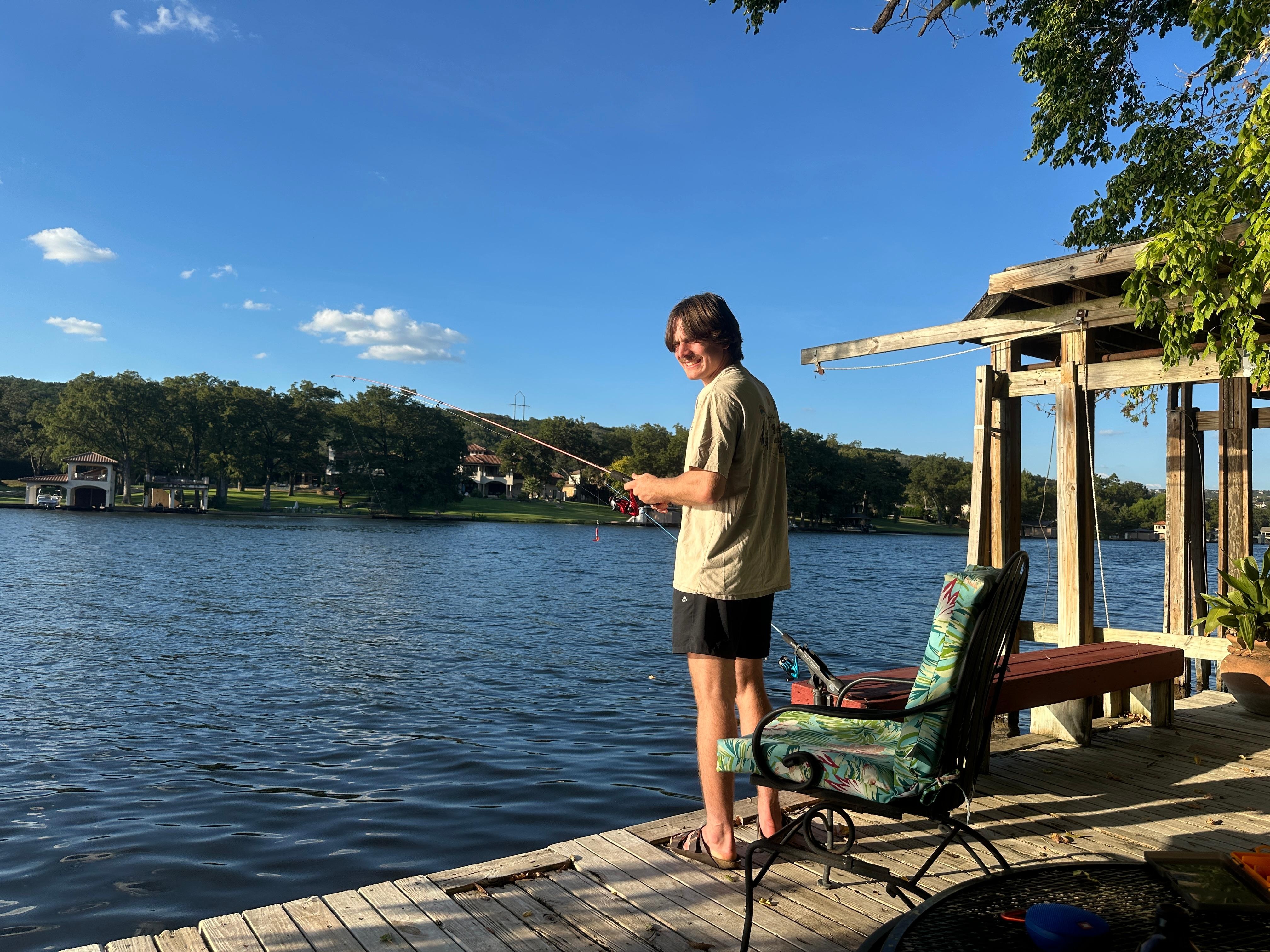 Fishing on the dock
