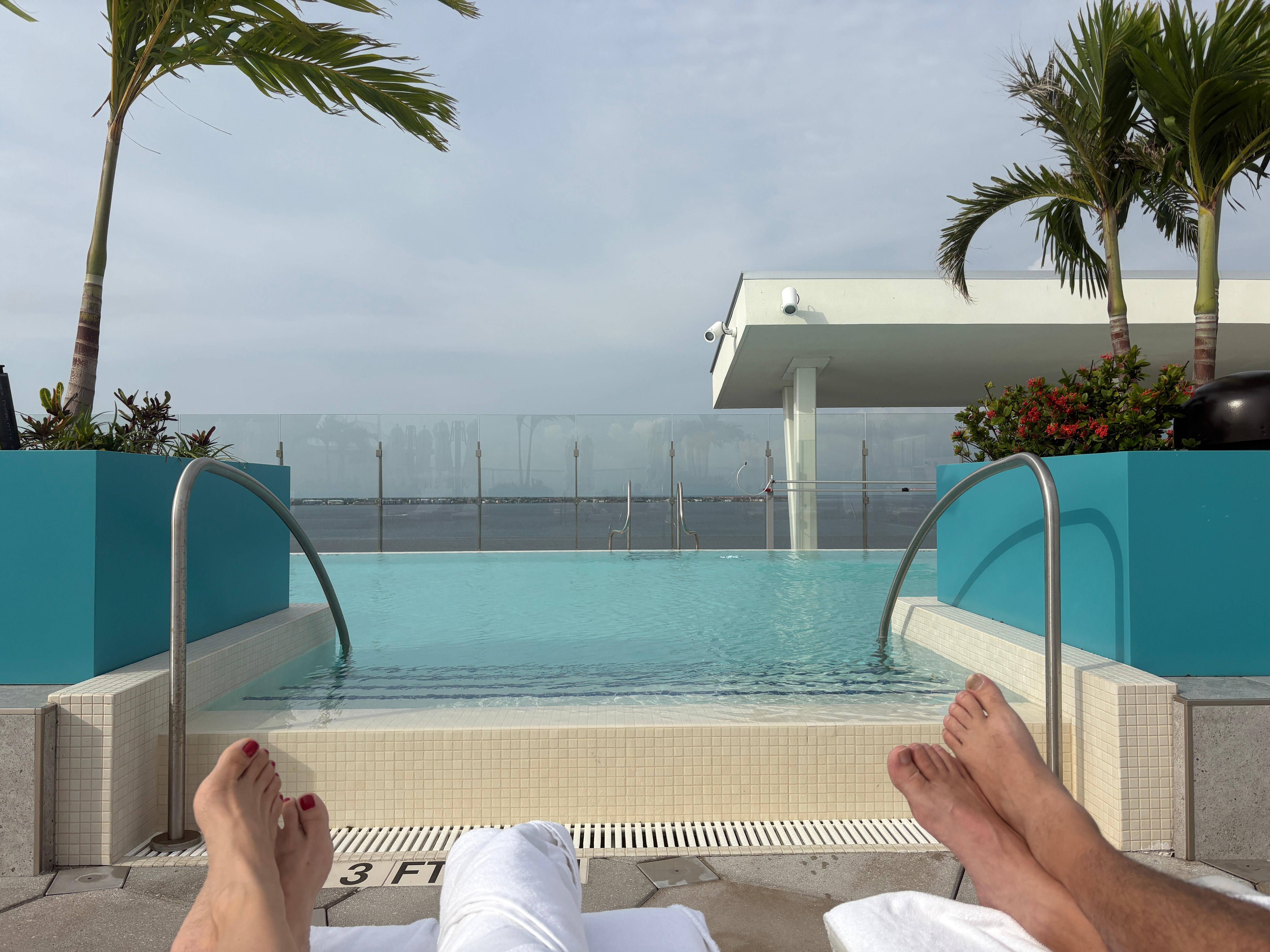The adults-only rooftop pool