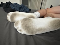 Brand new socks after walking around appt