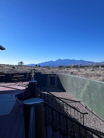 Private wraparound deck with views