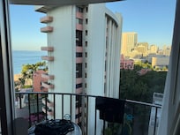 This is not an ocean view as shown in the pictures when booked.