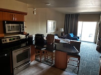 Kitchen and living room