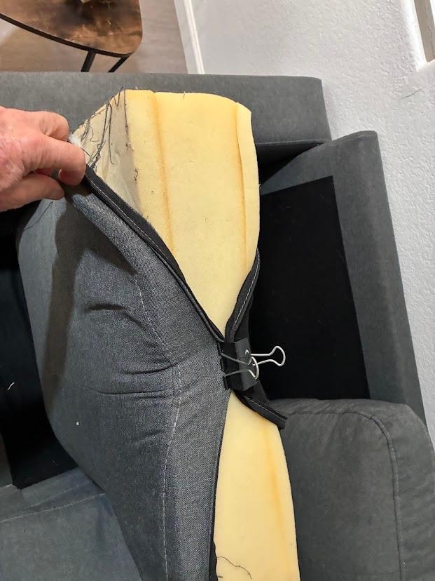 Cushion on LR sectional.