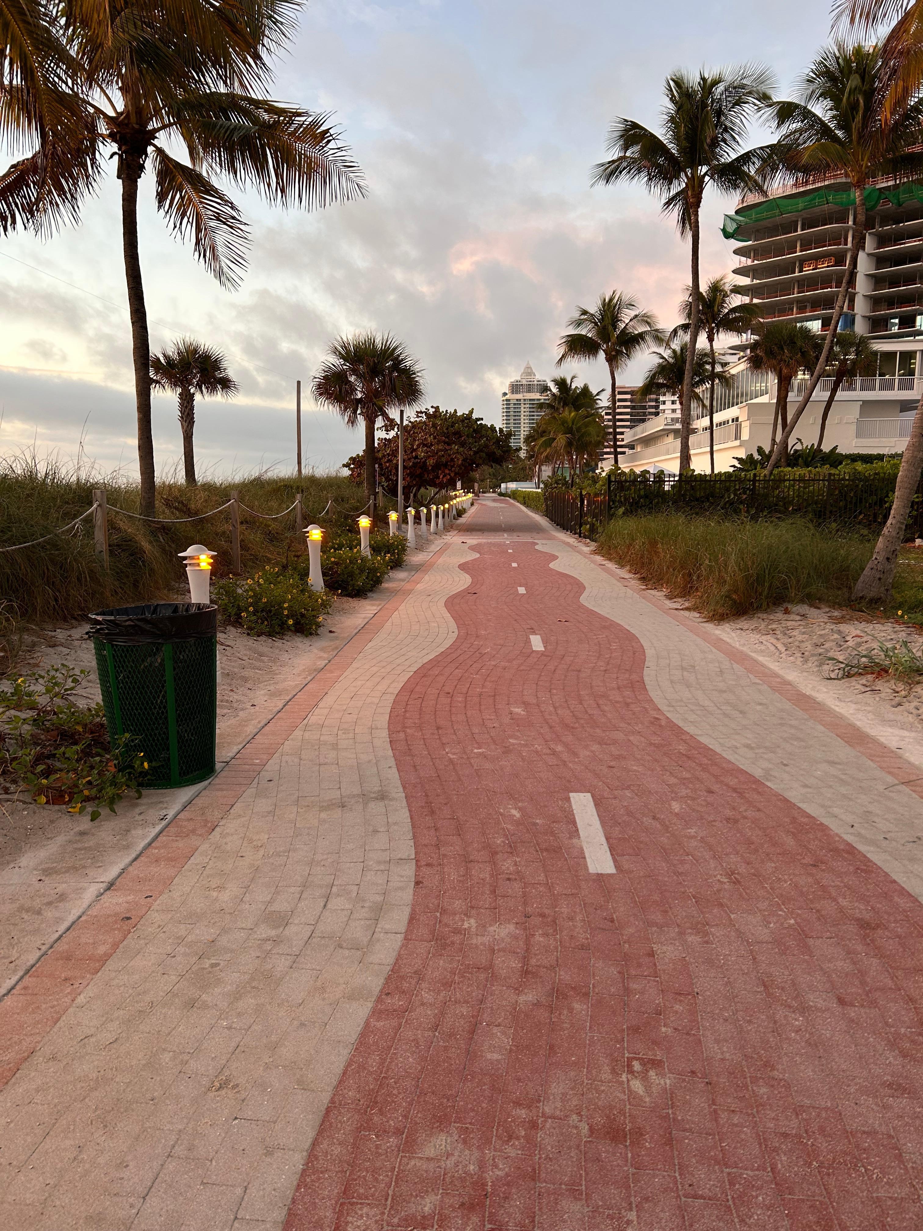 Bike path behind the building
