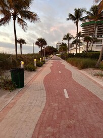 Bike path behind the building