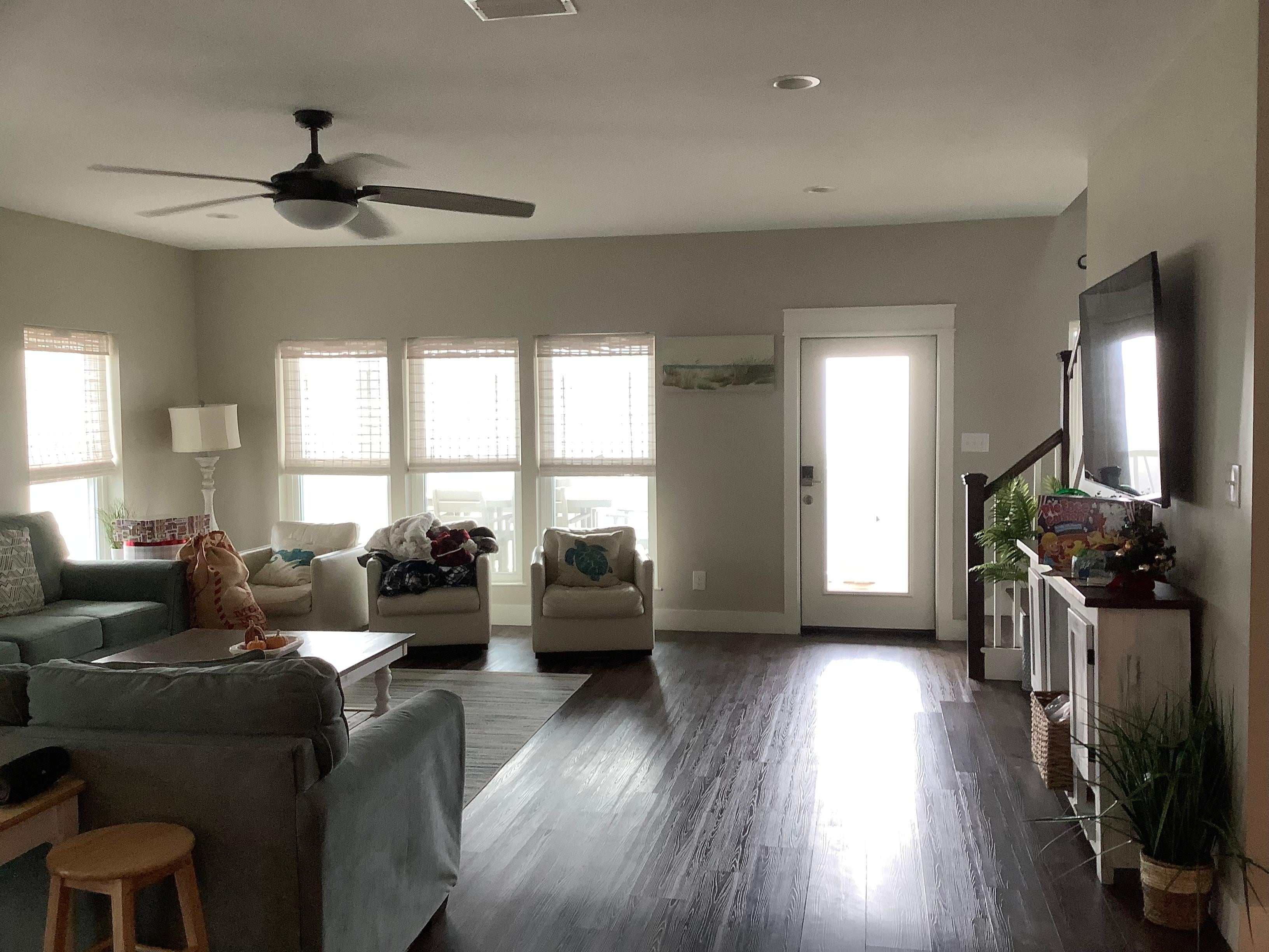 Open living room were we watched & learned line dances 