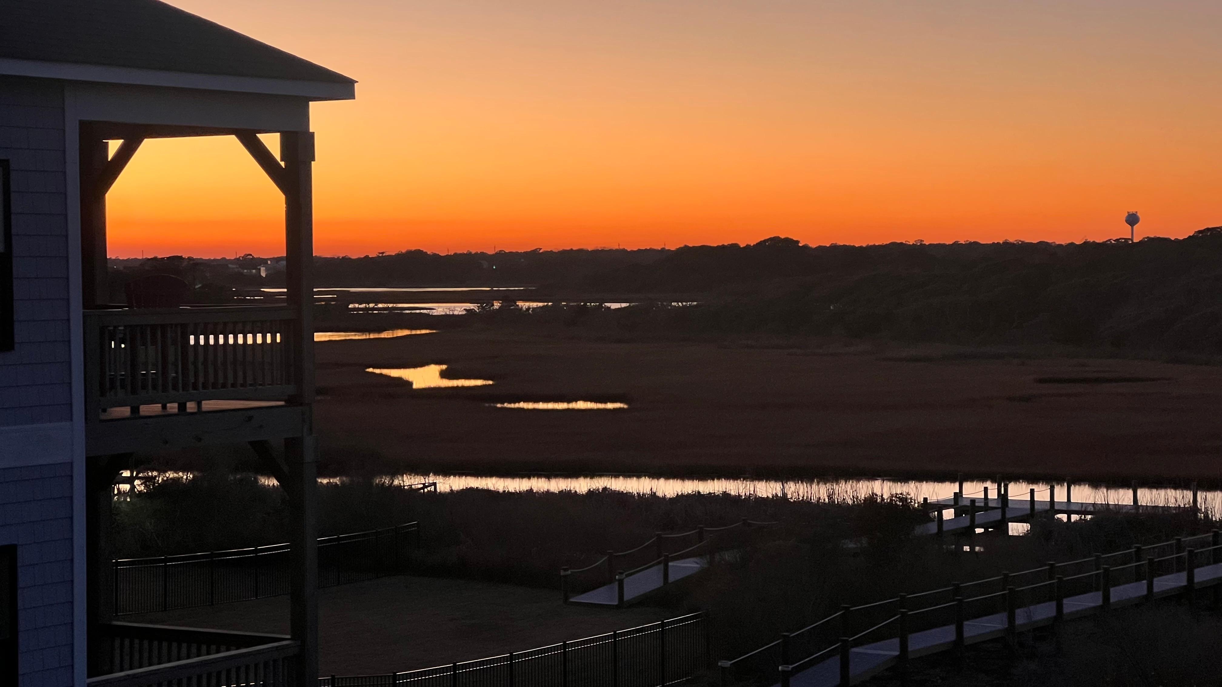 Sunset from deck