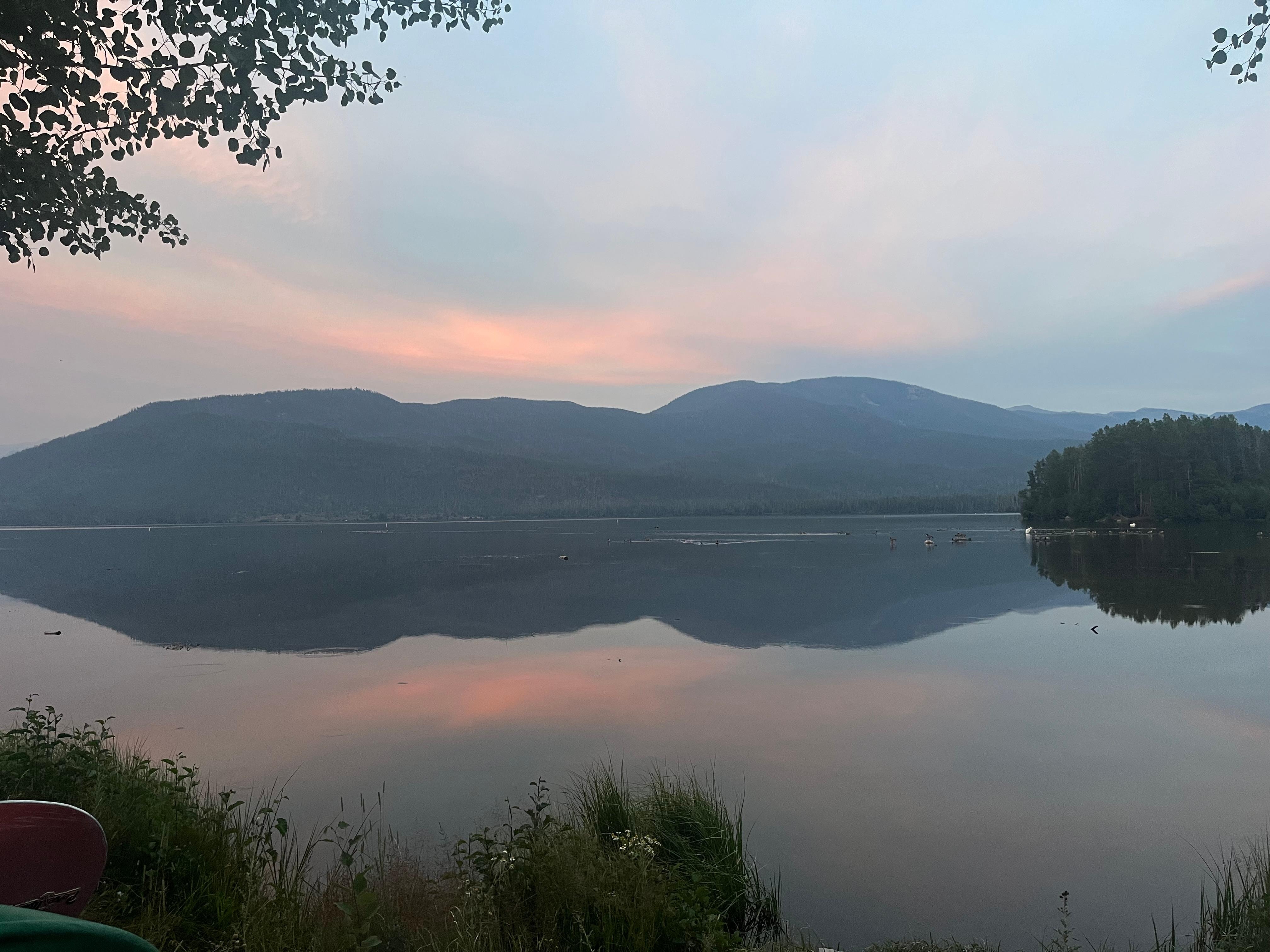 Shadow Mountain Lake at dusk