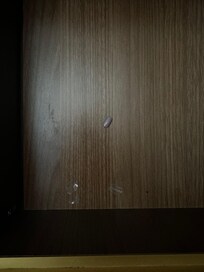 Fotos del cajón donde se ve una uña postiza