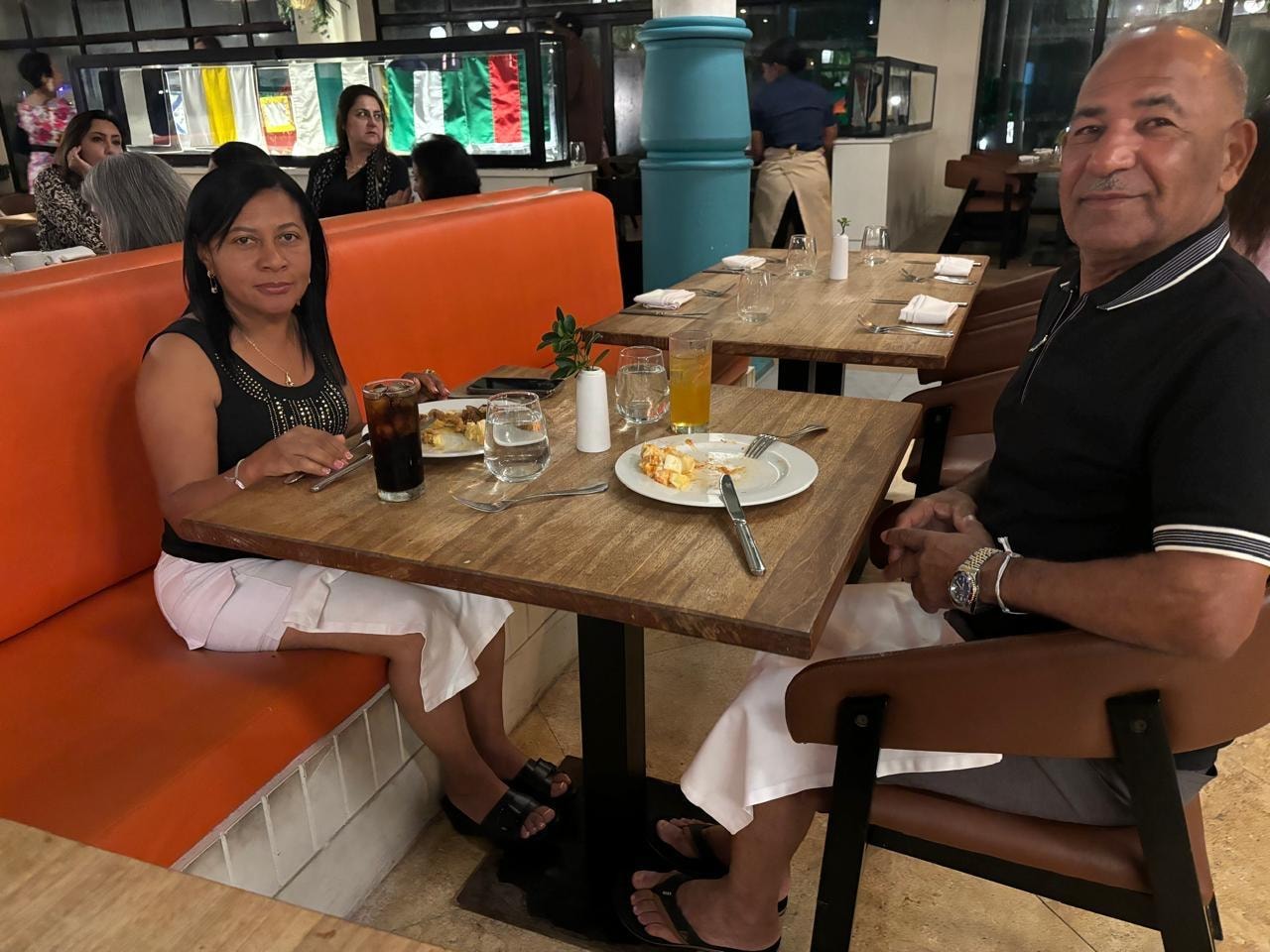 En uno de los buffets!!