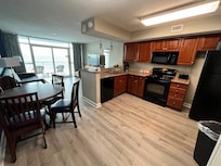 Here is the kitchen and the view of the balcony