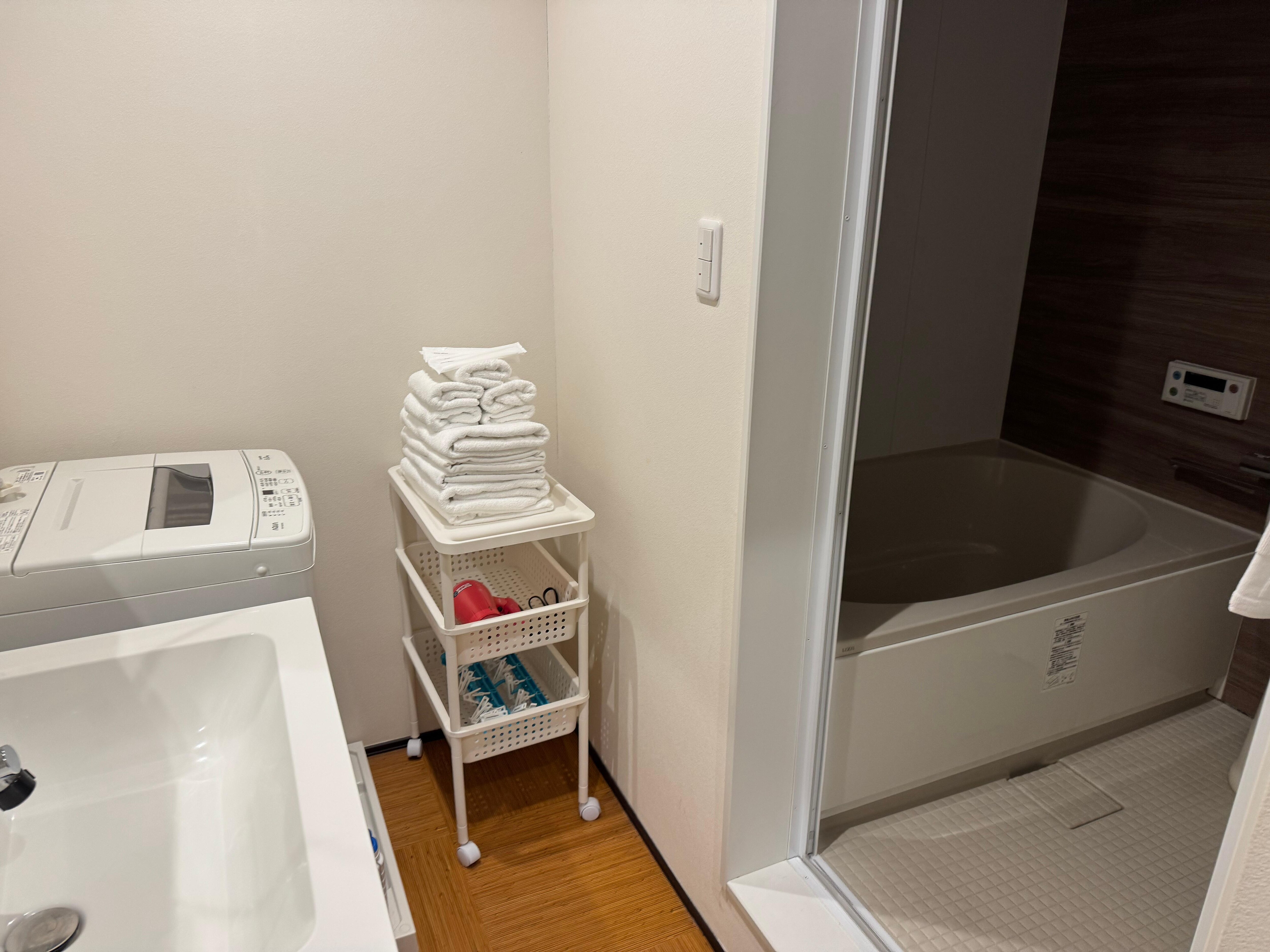 Upstairs sink and shower