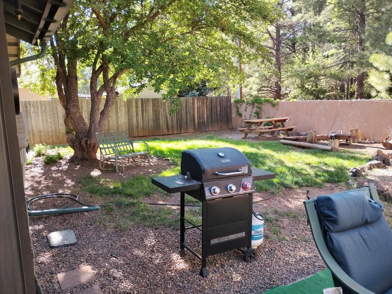 Cozy back yard.