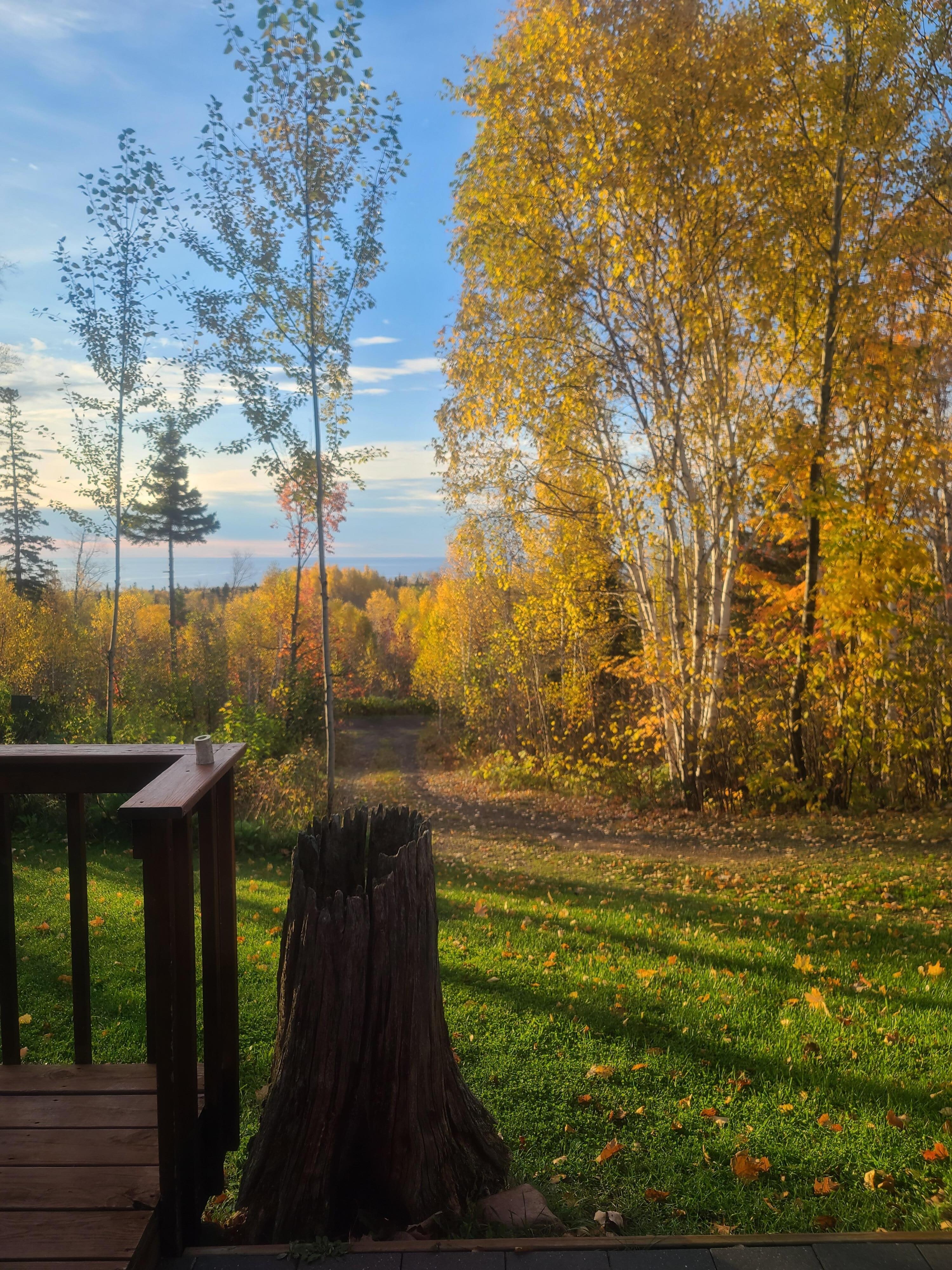 View from main bedroom and deck.