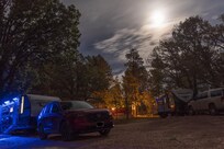 Moonlit campground