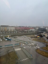 En grå dag i Halmstad. Utsikt fra 7 etg
