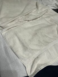 dirty and stained towel