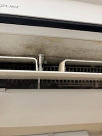 The AC hasn’t been cleaned since it was bought.