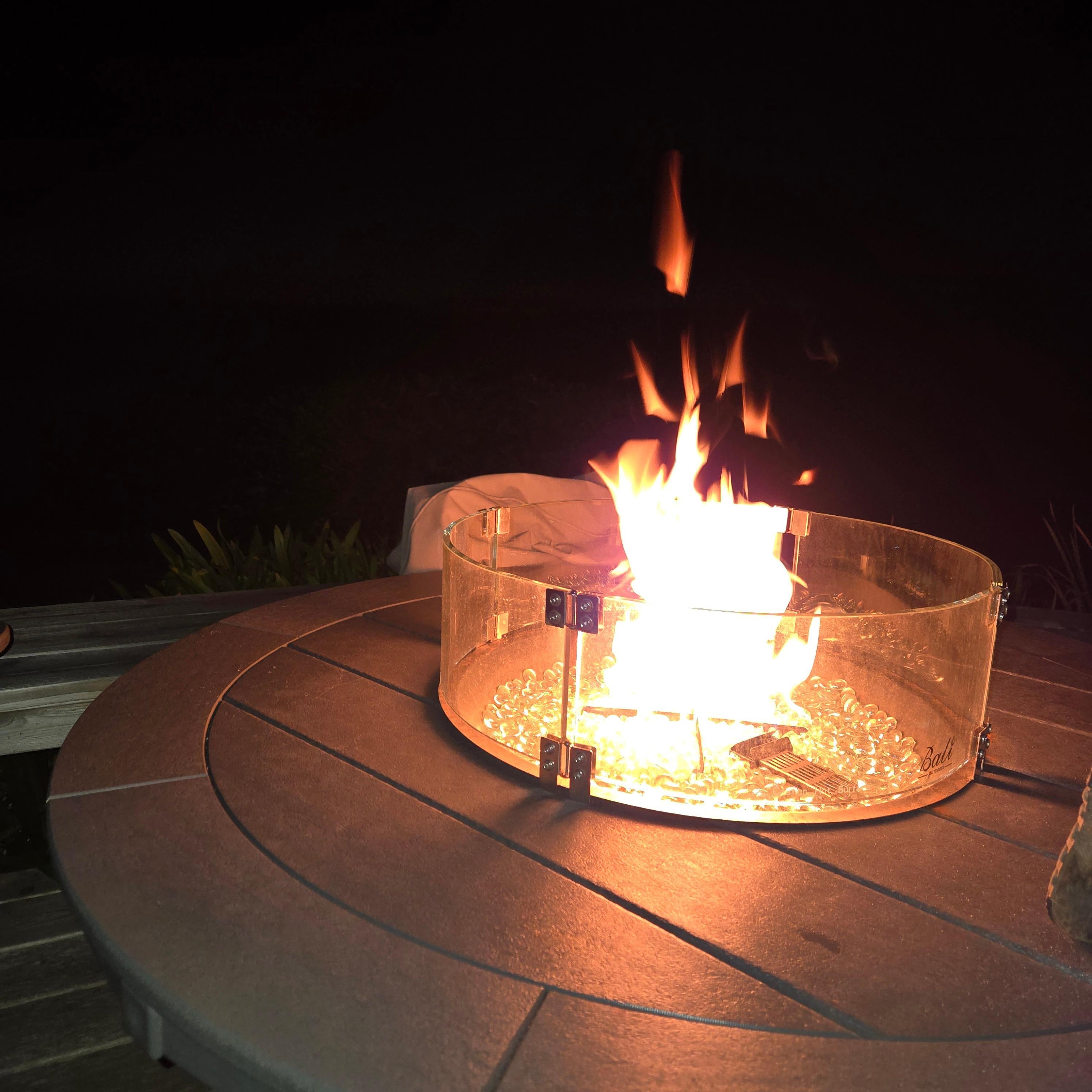 Relaxing by the firepit