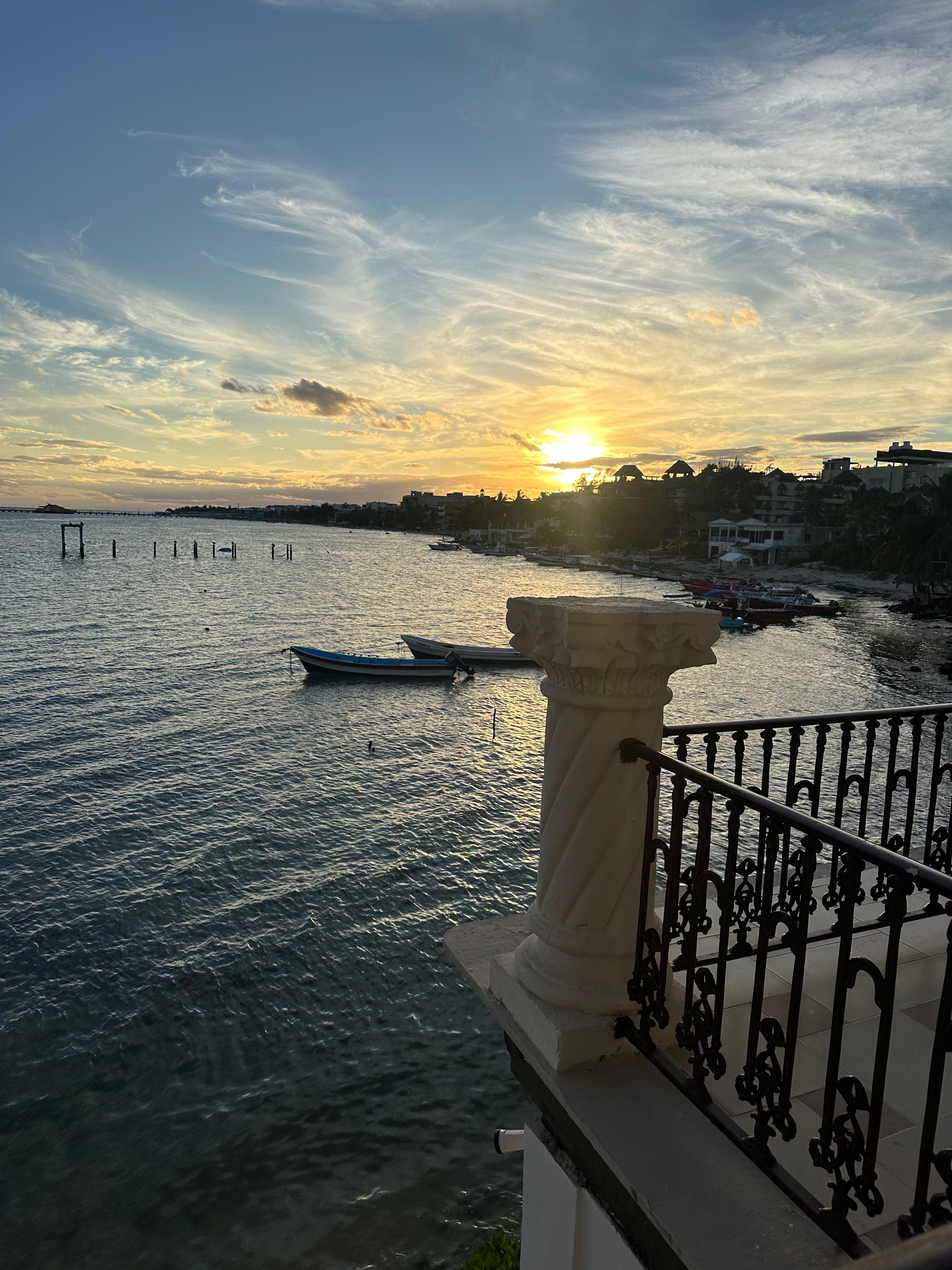 From resort walkway. 