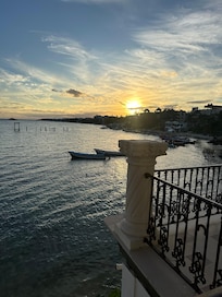 From resort walkway.