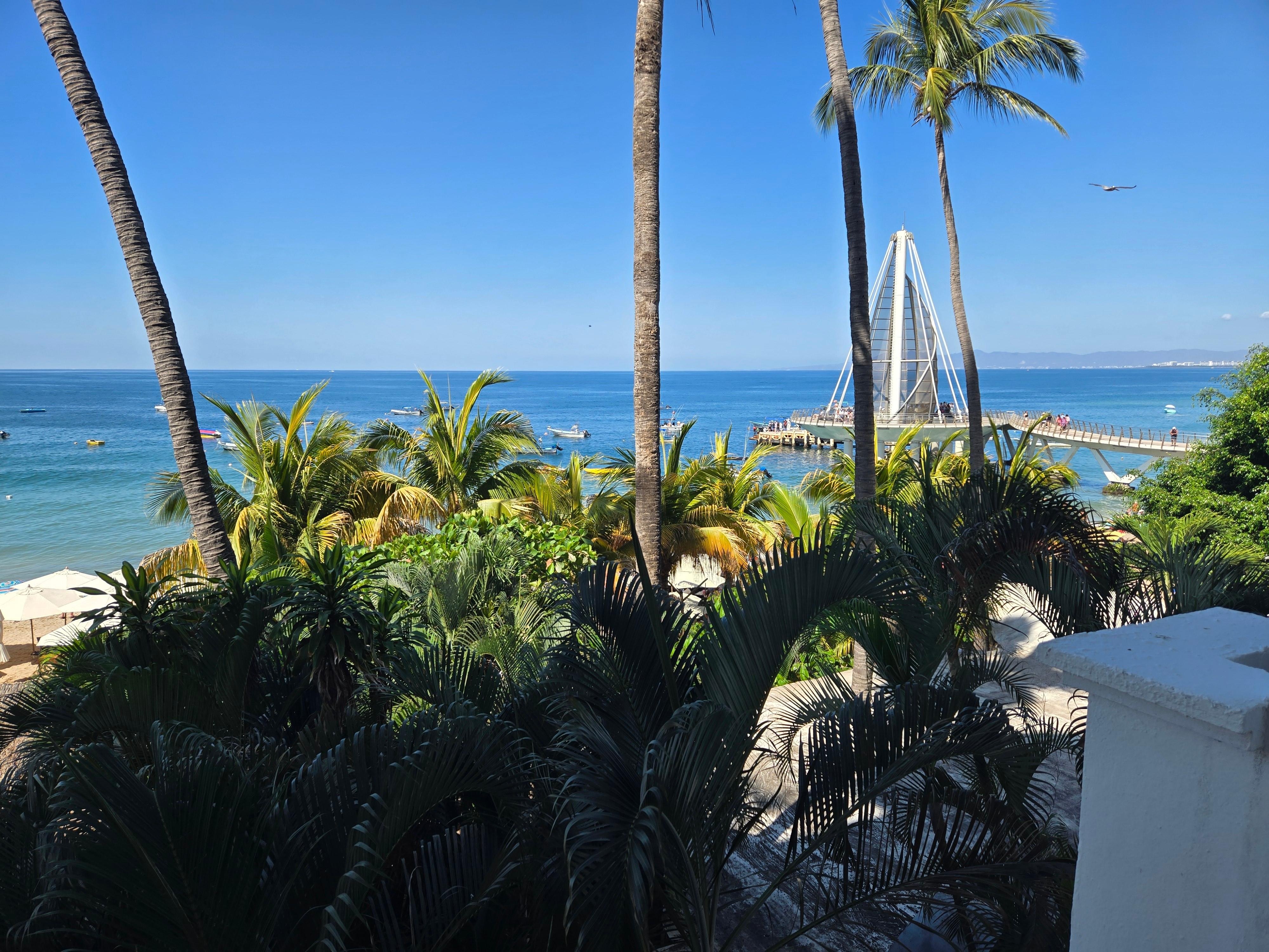 Sail structure right outside our room. Lit up beautifully at night.
