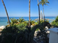 Sail structure right outside our room. Lit up beautifully at night.