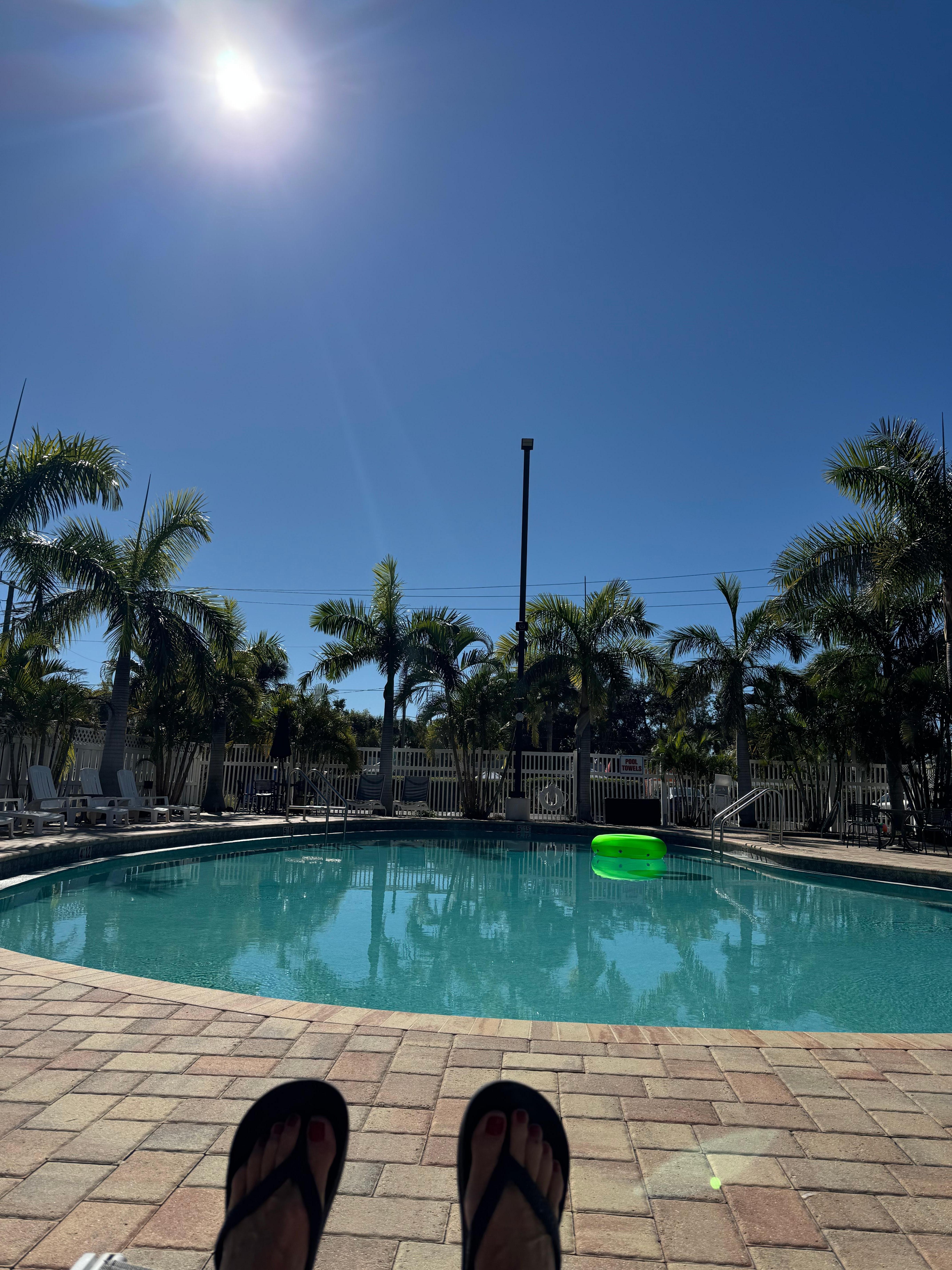 View of the pool which is kept at 86 degrees year round. 