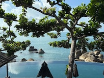 Pool view from Sun & Moon restaurants