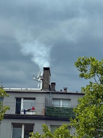 Qualmender Kamin des Restaurant