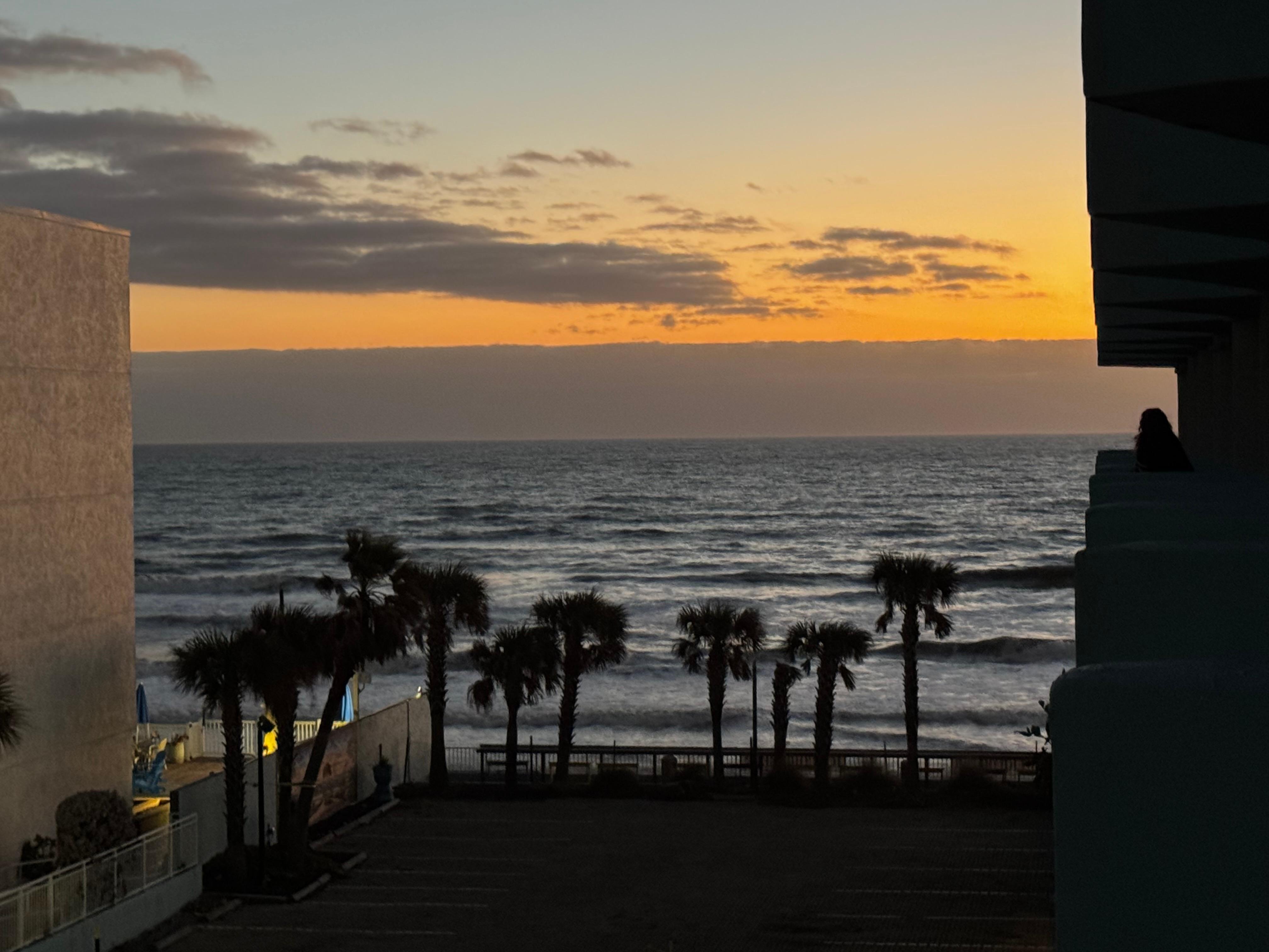 Sunrise from the balcony