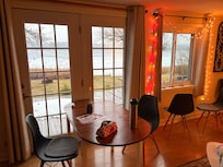 View of Bar Lake through the French doors