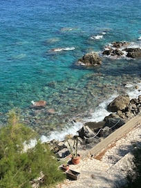 Lower patio and swimming area.
