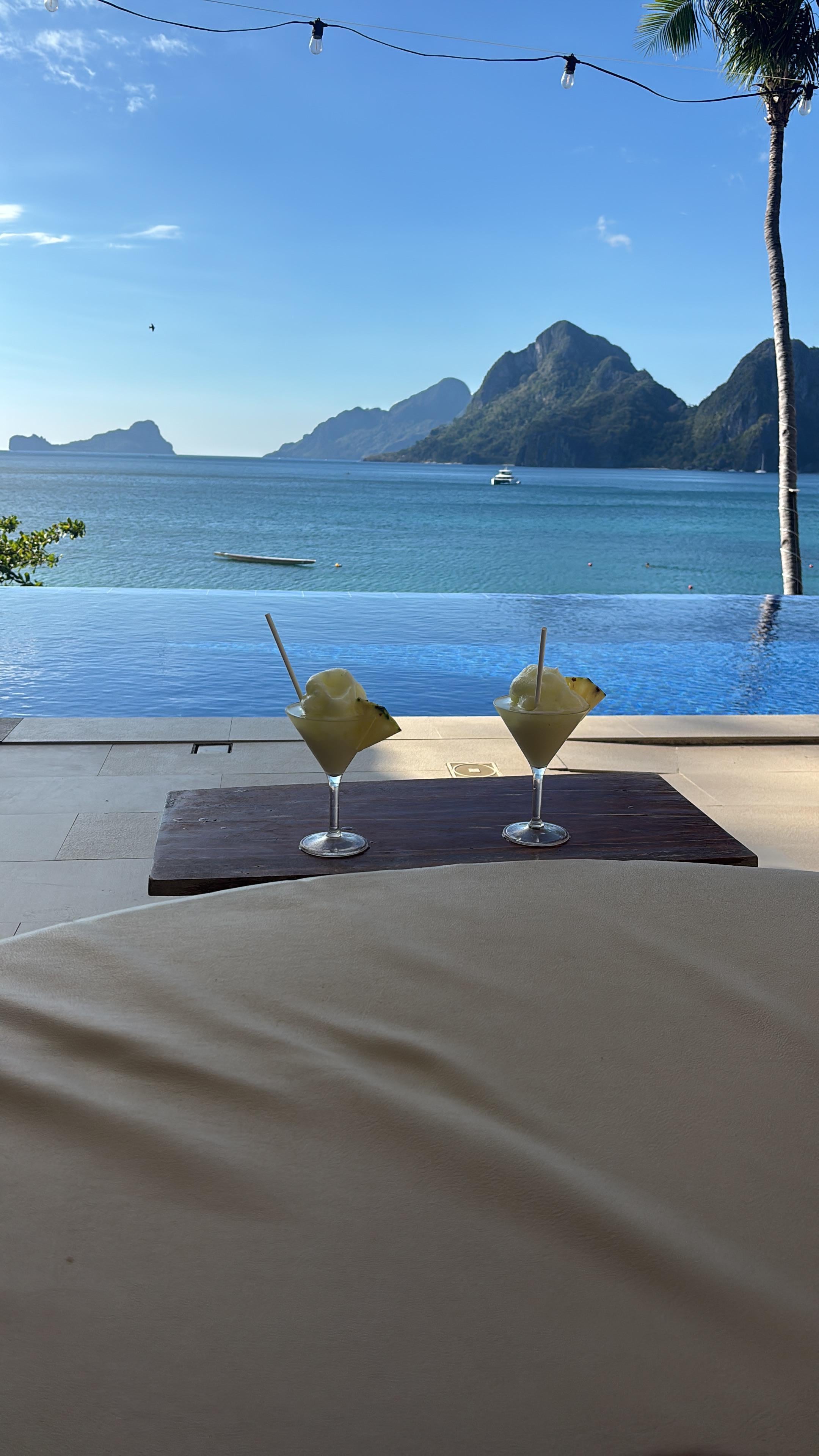 Pool and cocktails 
The frozen pineapple daiquiri is amazing 