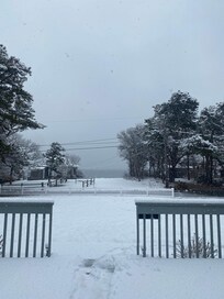 First snowfall of the season. View out the front door. Beautiful!!
