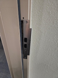 First room door hinge was broken