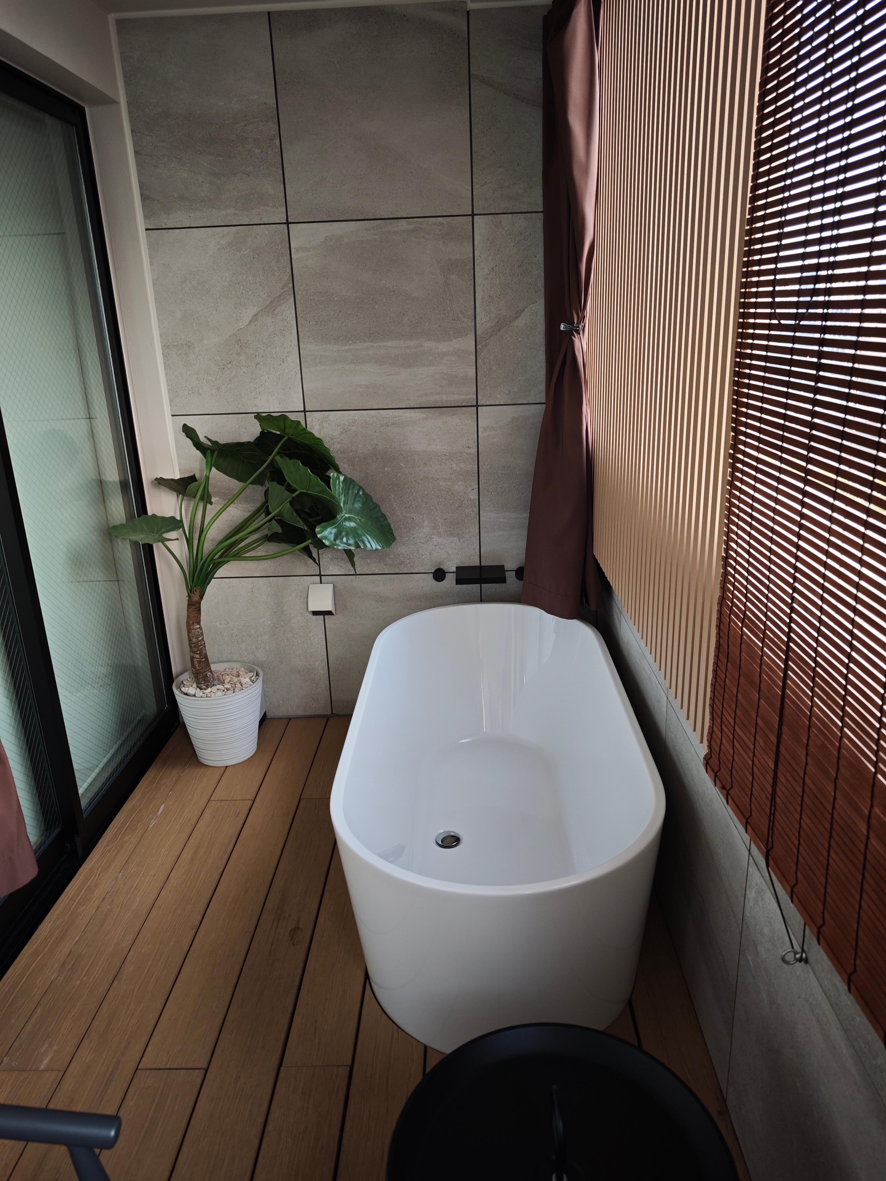 Badkar på balkongen 