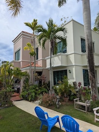 The entry to the villa -- very well landscaped and welcoming. It's located near the first parking lot after the entry way to the sports/rec center. The "A" block is the first one you come to as you enter the property.