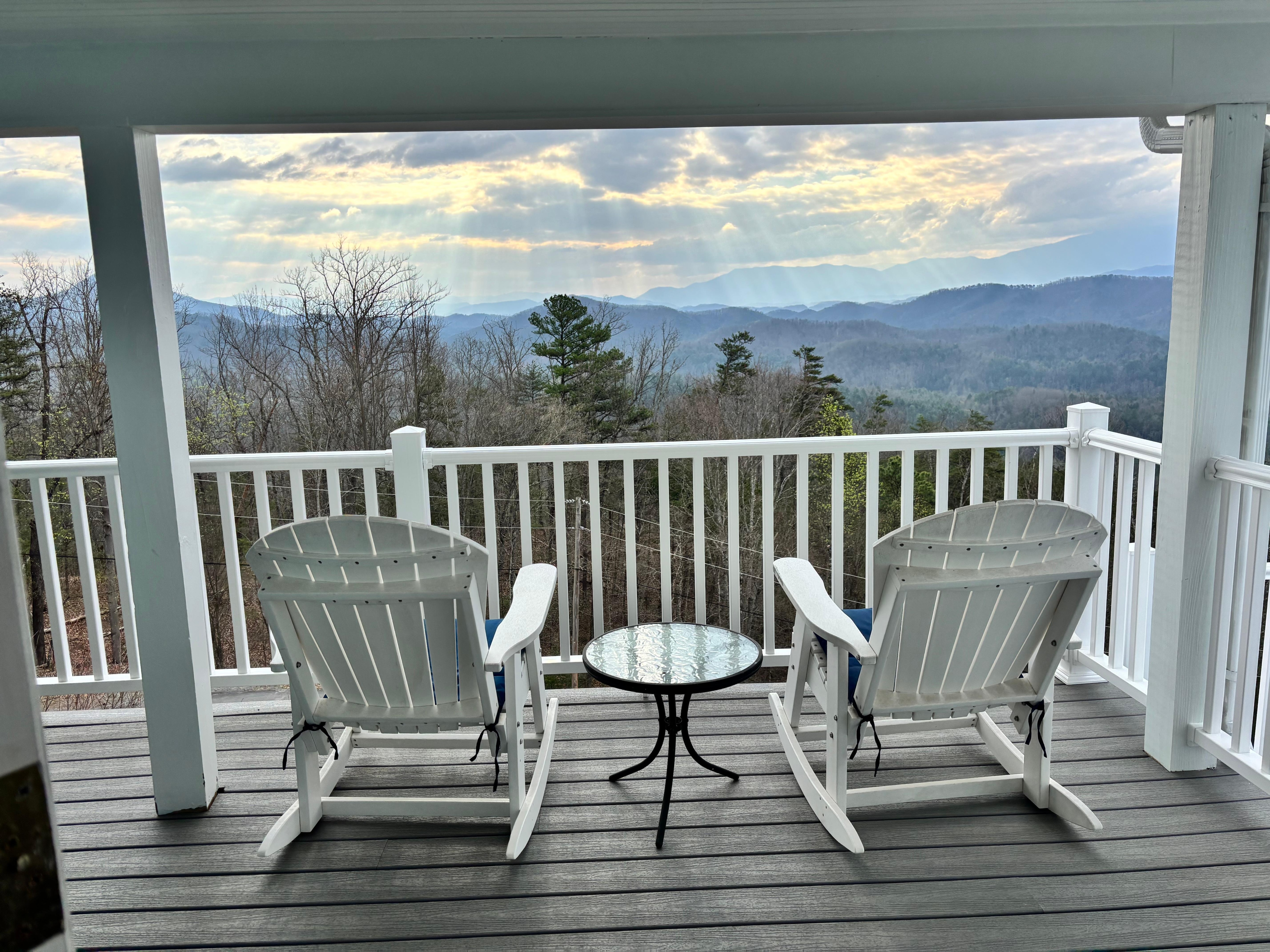 Loved all the options to sit outside and enjoy the beauty. 