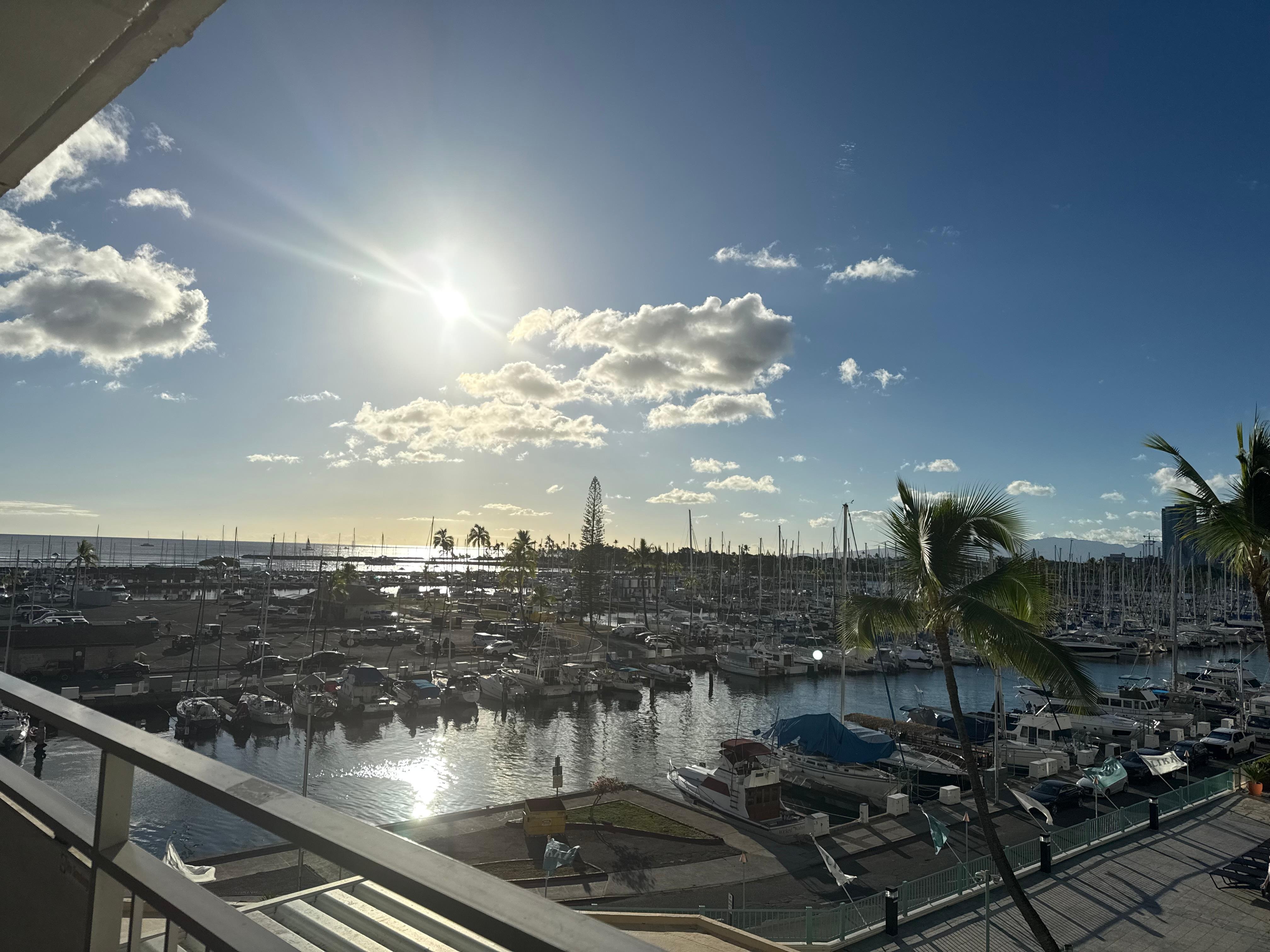 We love our balcony view . 